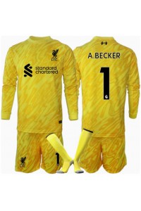 Liverpool Alisson Becker #1 Keeper Babyklær Tredje Fotballdrakt til barn 2024-25 Lange ermer (+ Korte bukser)